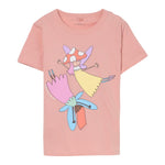 Stella Mccartney T-Shirt Girocollo Tinta Unita con Stampa per Bambina TW8A31 ROSA STELLA McCARTNEY 