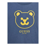 GUESS shirt girocollo tinta unita ocn logo Blu per Neonato I4YI01K8HM4 BLU GUESS 