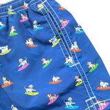 Saint Barth Costume Modello Boxer Tinta Unita con Stampa per Bambino SOGSURF BLU SAINT BARTH 