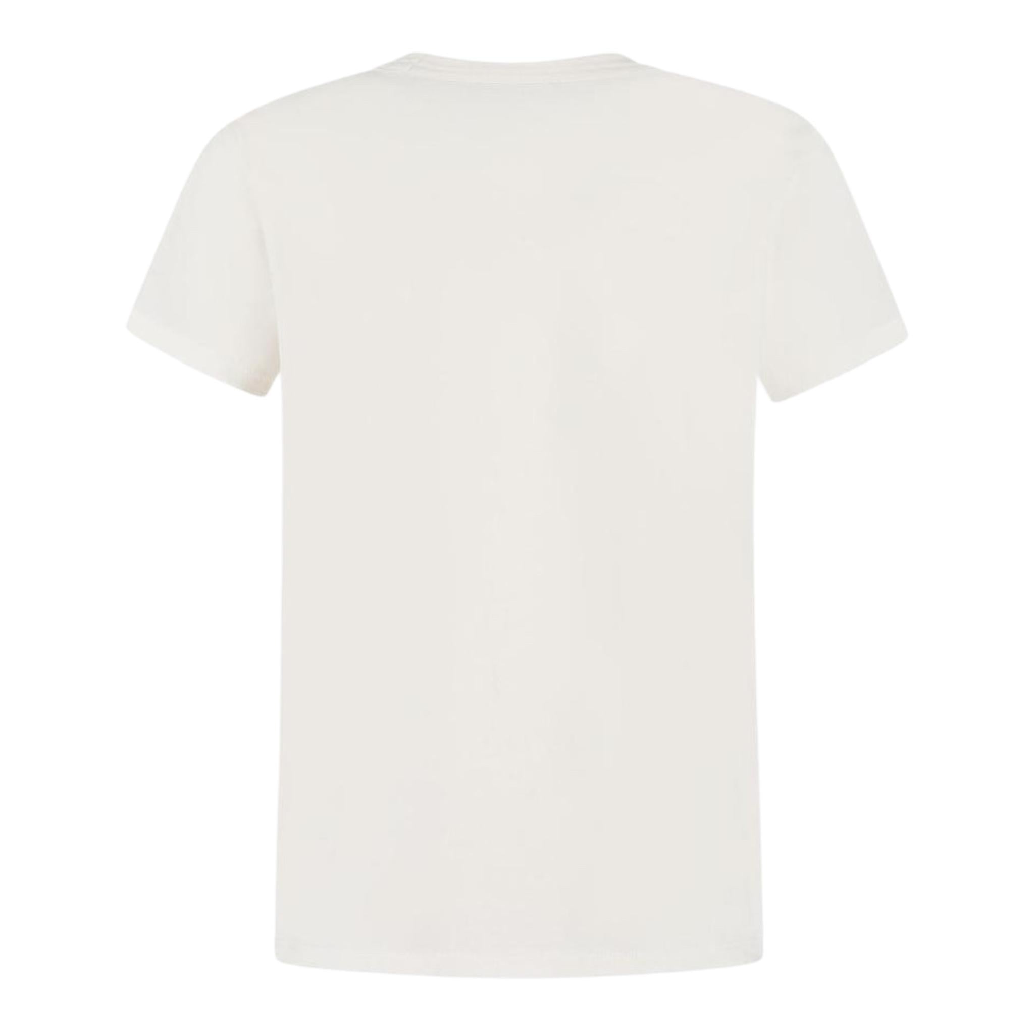 Woolrich T-Shirt Girocollo Tinta Unita con Logo per Bambino CFWKET0140MRUT PANNA WOOLRICH 