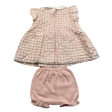 Barcellino Completo 2 Pezzi Camicia-Culotte Rosa Per Neonata