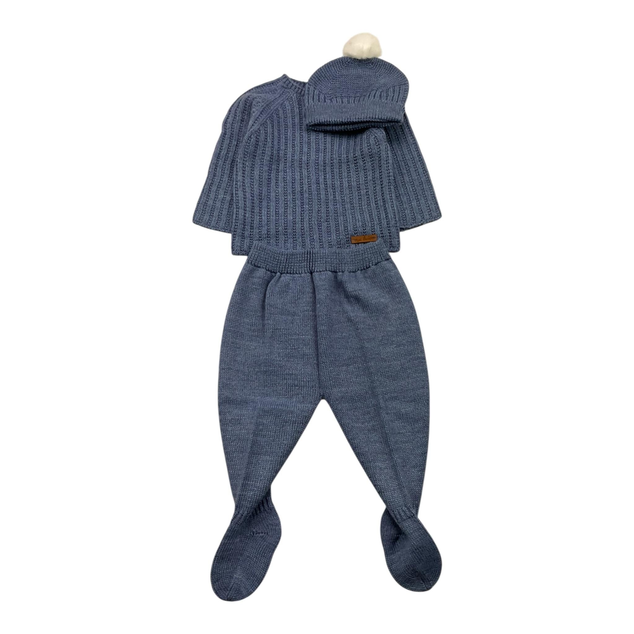 MAC ILUSIO'N completo 3 pezzi maglia-ghettina-cappello Blu per Neonato 9400 BLU MAC ILUSIO'N 