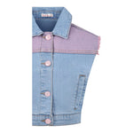 Billieblush Giubbino Smanicato In Denim con Paillettes per Bambina U21069 AZZURRO BillIEBLUSH 