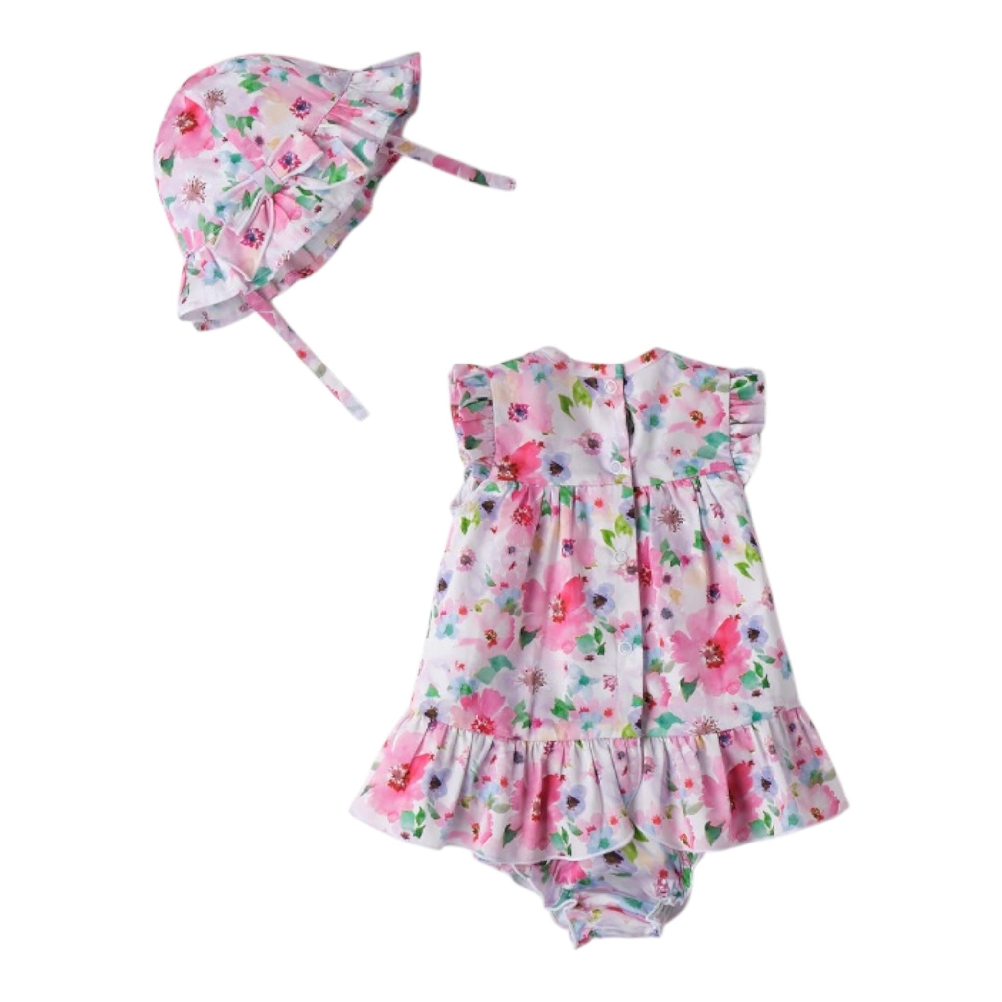 Mini Banda Completo 3 Pezzi Cappello-T-Shirt-Coulotte Bianco per Neonata 3B784XX BIANCO MINI BANDA 