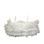 Please Top Tinta Unita con Balze per Bambina MO06032G73 BIANCO PLEASE 