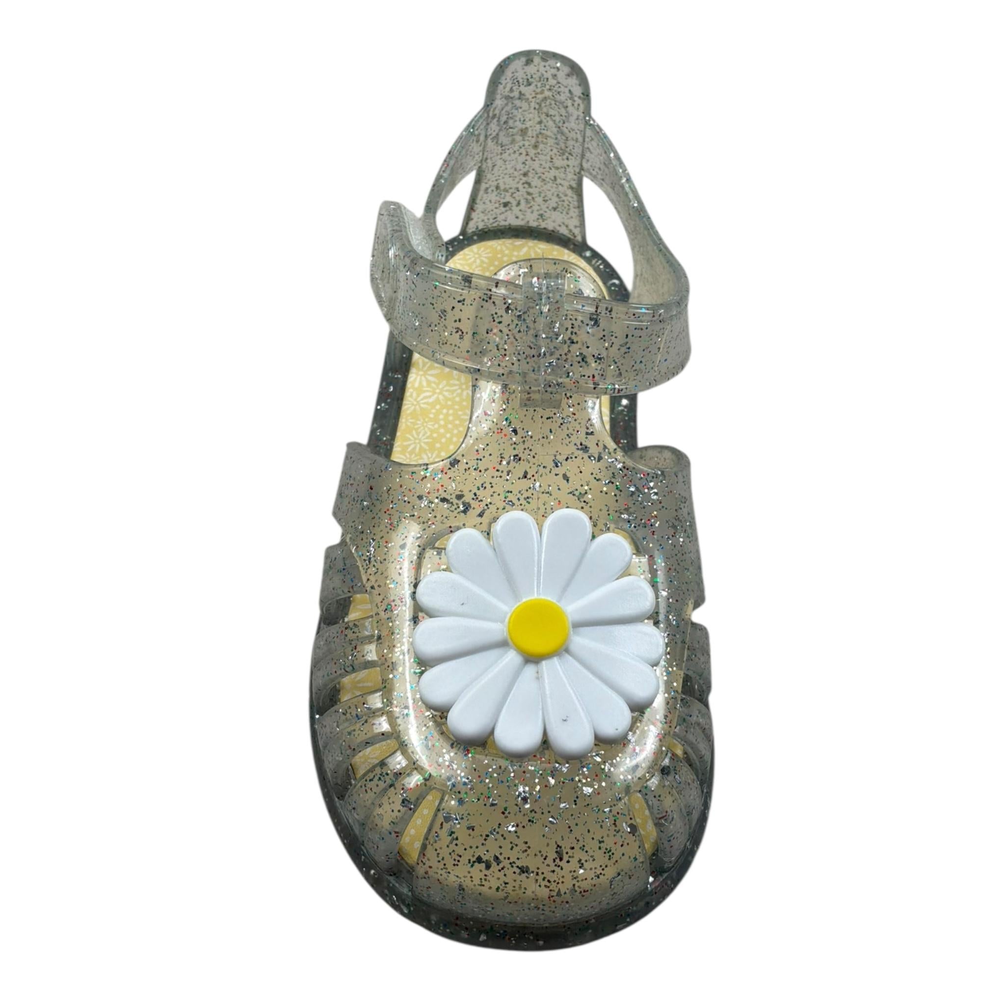 Igor Sandalo In Gomma Tinta Unita con Glitter per Bambina S10322J GRIGIO IGOR 