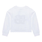 DOLCE & GABBANA felpa tinta unita con logo Bianco per Bambina L5JWAC BIANCO DOLCE & GABBANA 