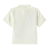 Il Gufo Camicia Mezza Manica Tinta Unita per Neonato P25PC060L6006N VERDE IL GUFO 