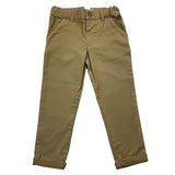 Carre'Ment Beau Pantalone Tinta Unita Con Girovita Regolabile Cammello Per Bambino