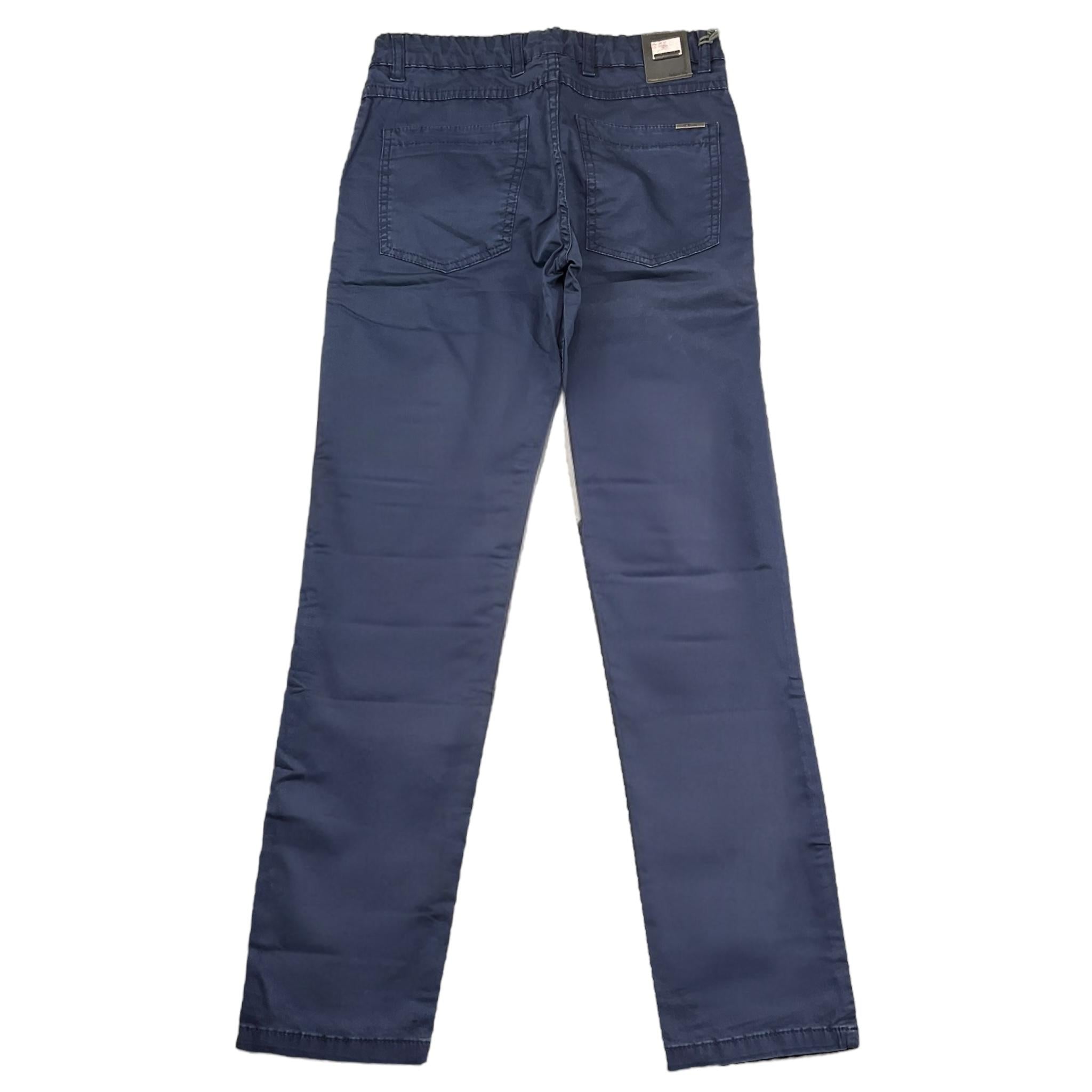 Crocefisso 12 Milano Pantalone Tinta Unita con Girovita Regolabile per Bambino PK0074 BLU CROCEFISSO 12 MILANO 