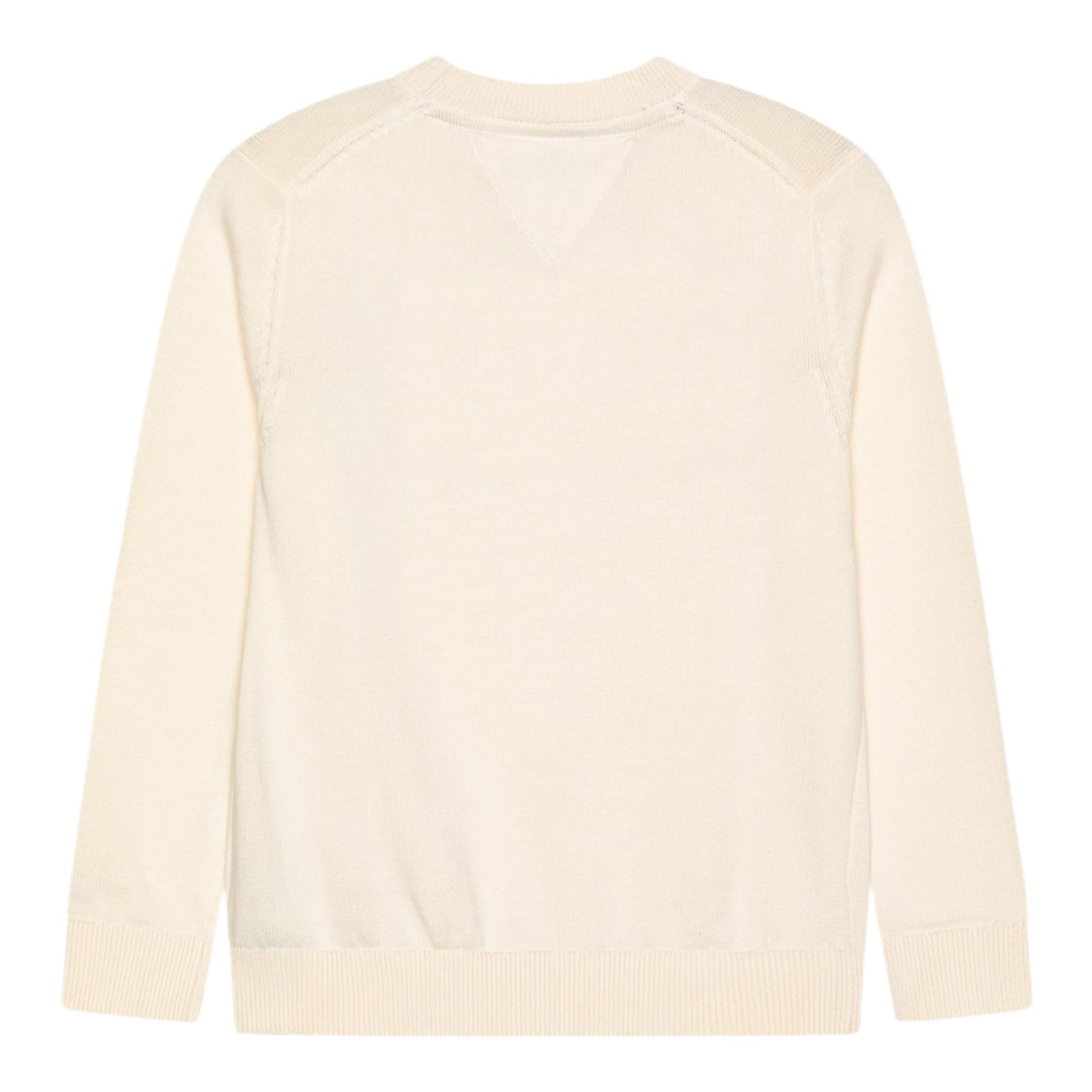 Tommy Hilfiger Maglia Girocollo Tinta Unita con Stampa per Bambino KB0KB09344 PANNA TOMMY HILFIGER 