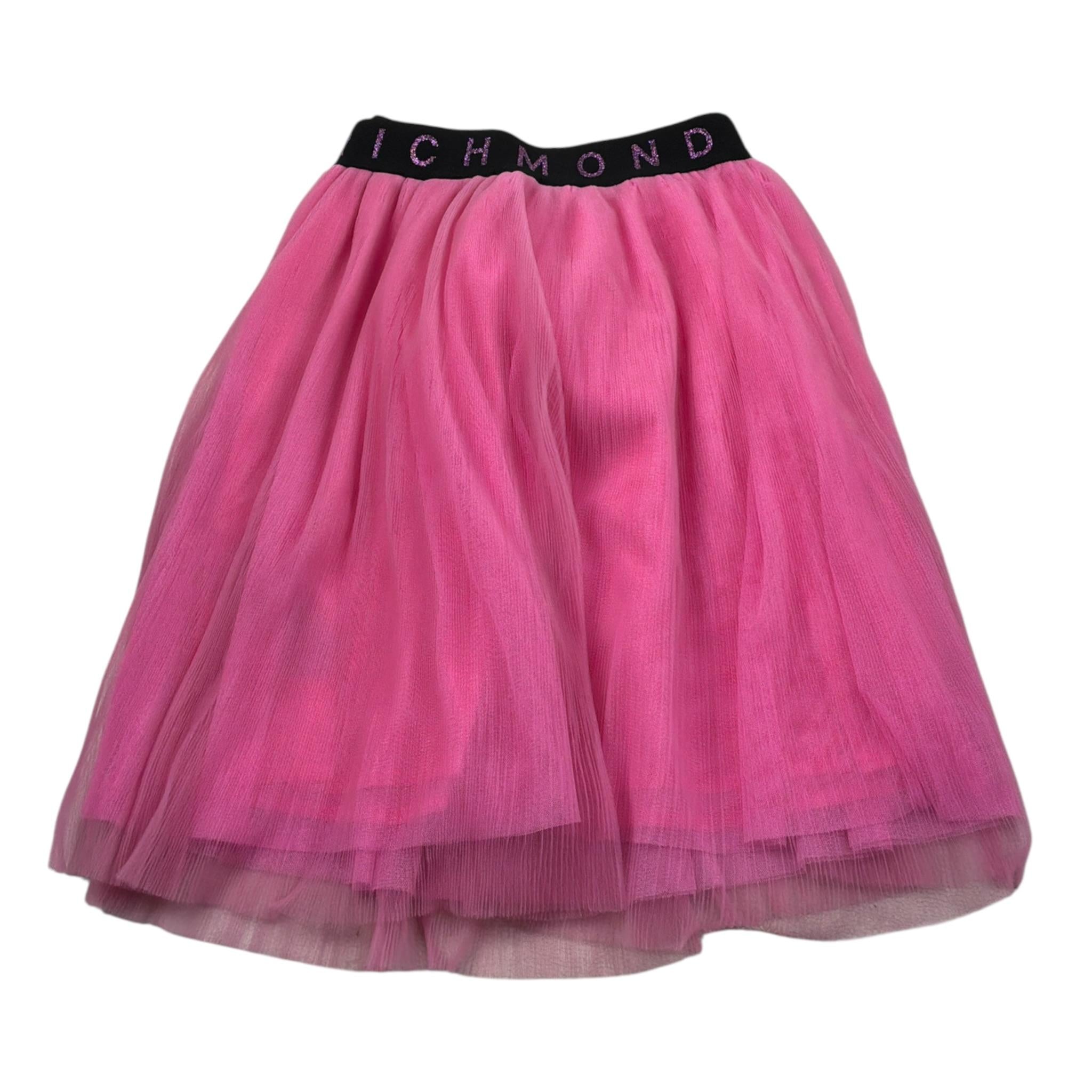 John Richmond Gonna tinta unita con Elastico In Vita Rosa per Bambina RGP24078GO ROSA JOHN RICHMOND 