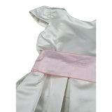 Pure Firenze Abito Mezza Tinta Unita con Cinturino per Bambina PC01245 PANNA PURE FIRENZE 