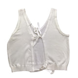 Met Top Tinta Unita con Brillantini per Bambina ME264 BIANCO MET 