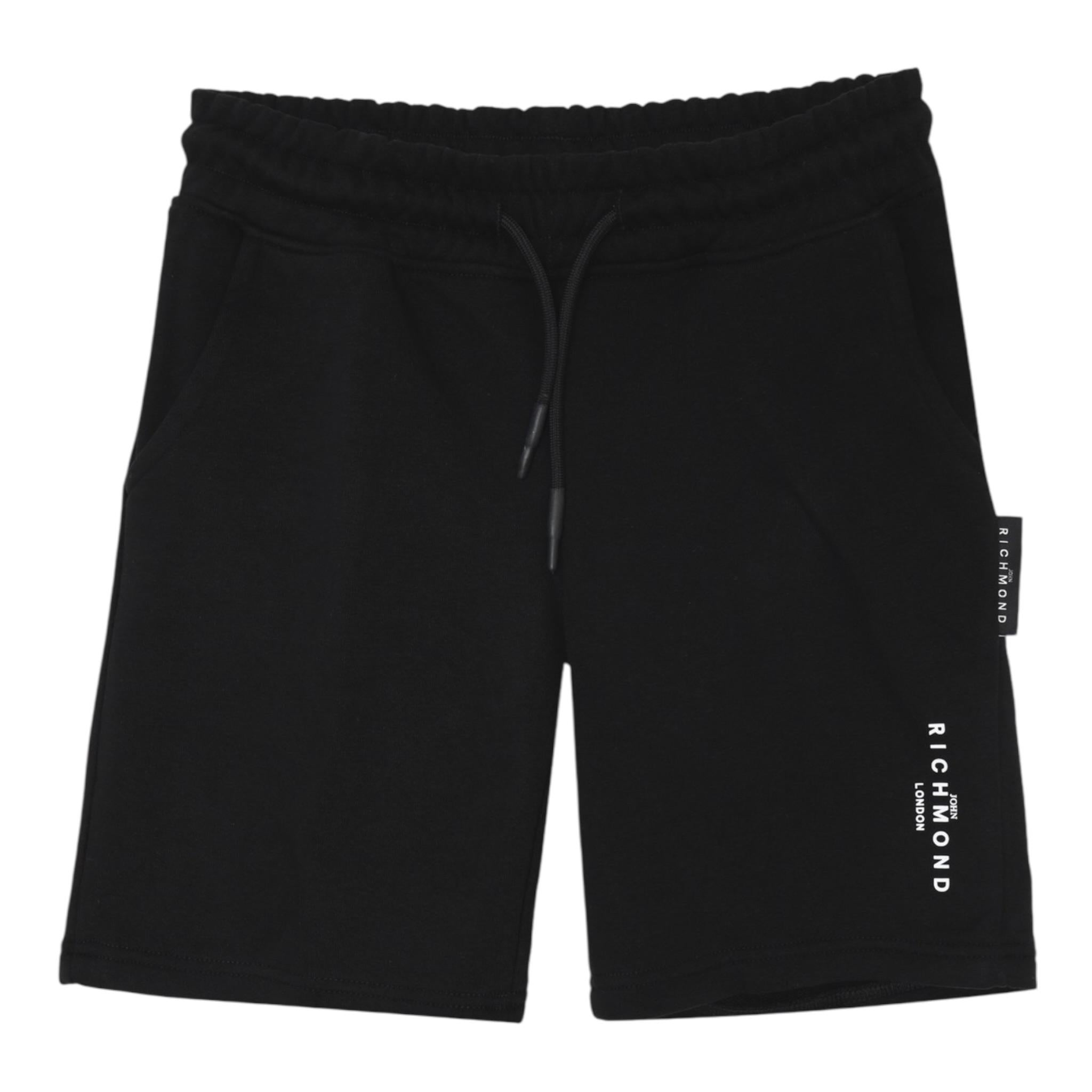 John Richmond Bermuda Tuta Tinta Unita con Logo per Bambino RBP35009BE NERO JOHN RICHMOND 
