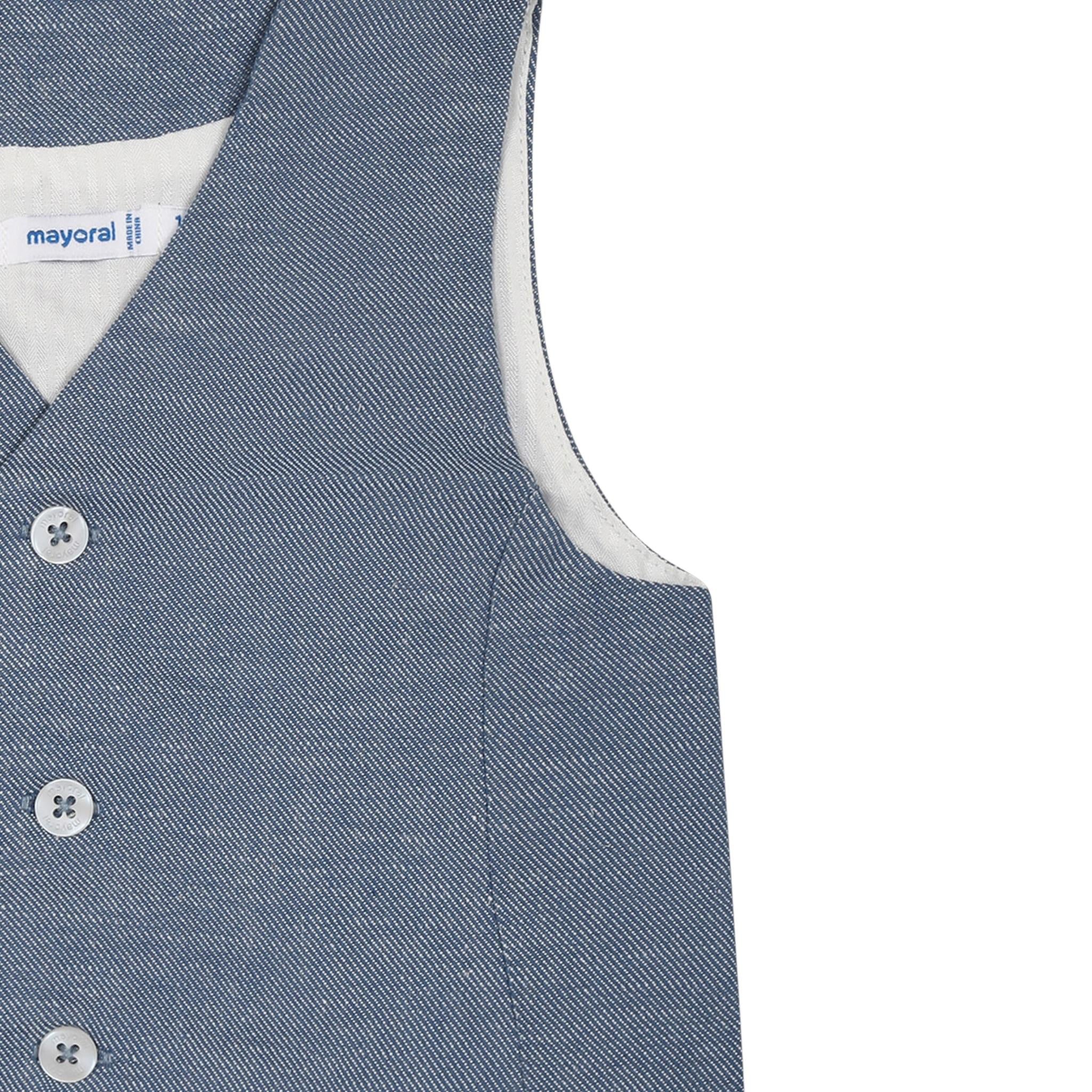 Mayoral Gilet tinta unita Blu per Bambino 1303JX BLU MAYORAL 