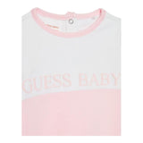 Guess Tutina Tinta Unita con Stampa per Neonata H2YW05KA6W3 ROSA GUESS 
