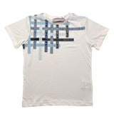Cesare Paciotti T-Shirt Girocollo Tinta Unita Con Stampa In Contrasto Bianco Per Bambino