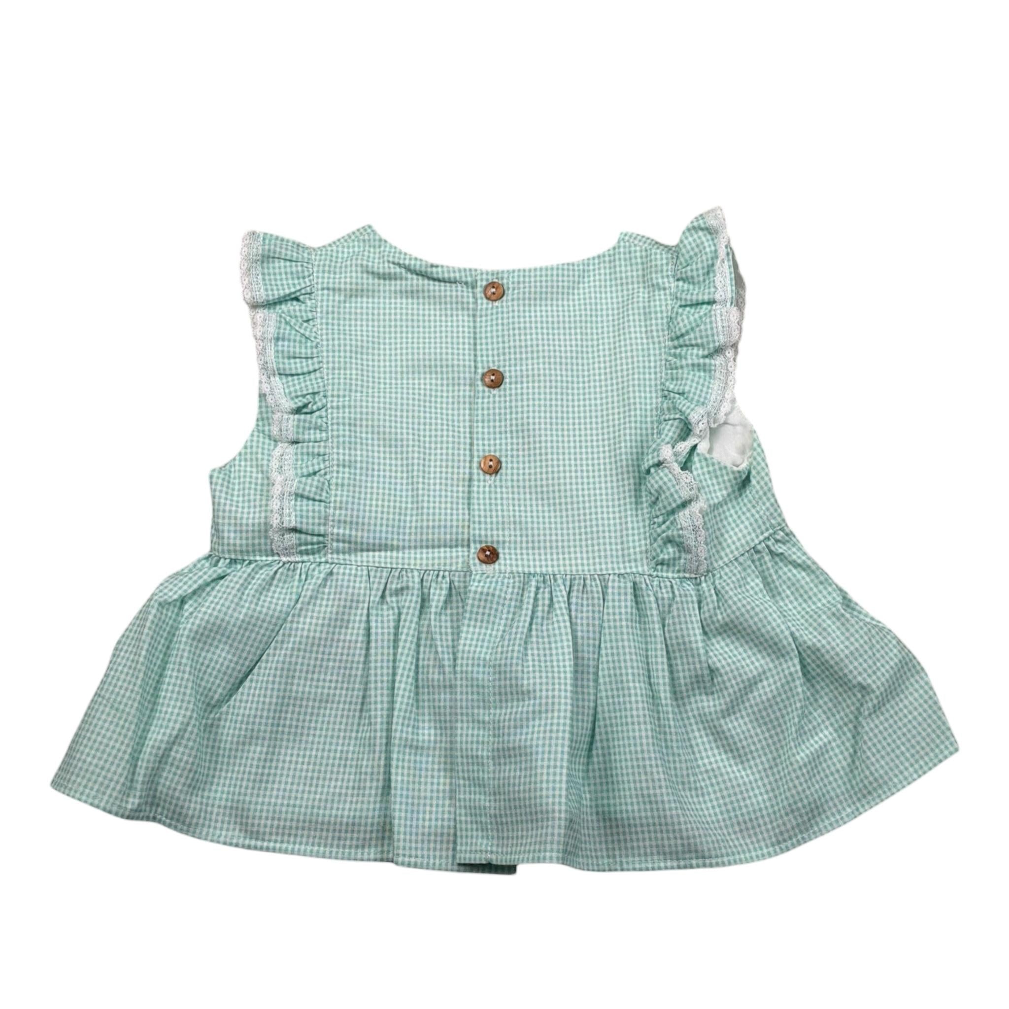 Wedoble Camicia Giromanica Fantasia Quadretti per Neonata V2505720X VERDE ACQUA WEDOBLE 