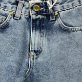 LU LU BY MISS GRANT jeans tinta unita modello a palazzo Azzurro per Bambina LL3118 AZZURRO LU LU BY MISS GRANT 