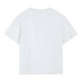 Kenzo T-Shirt Girocollo Tinta Unita con Stampe per Bambina K61137 BIANCO KENZO 