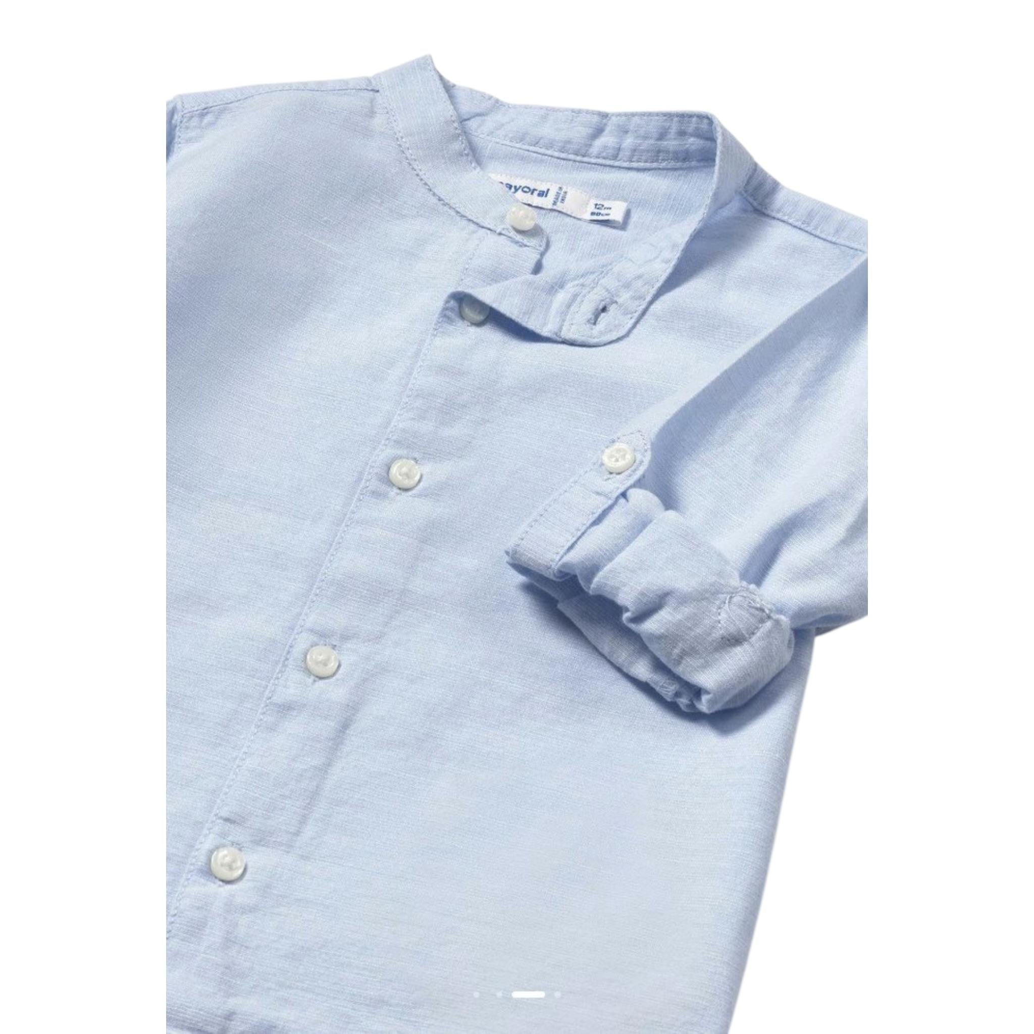Mayoral Camicia Tinta Unita Manica Lunga per Neonato 1115 AZZURRO MAYORAL 