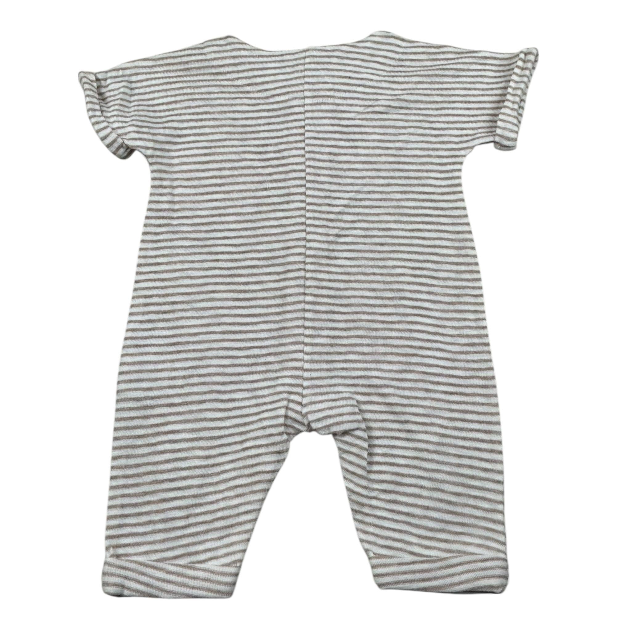 Lalalu' Pagliaccetto Bicolroe con Fantasia A Righe per Neonata TML4P BIANCO LALALU' 