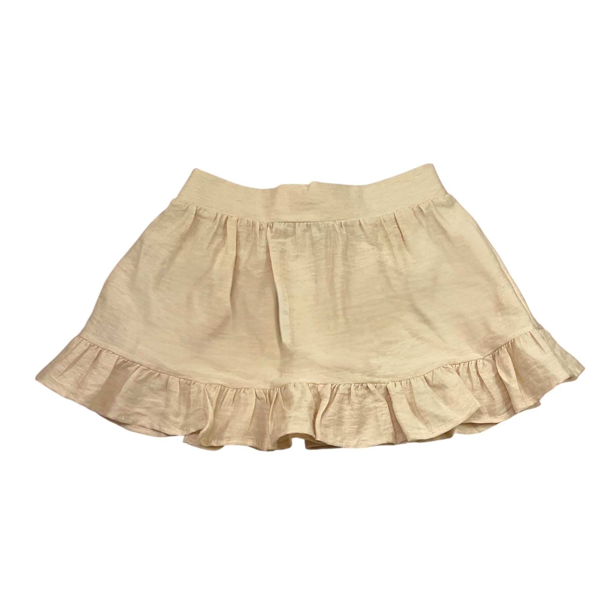 Janice Gonna Tinta Unita con Balze per Bambina JN810B BEIGE JANICE 