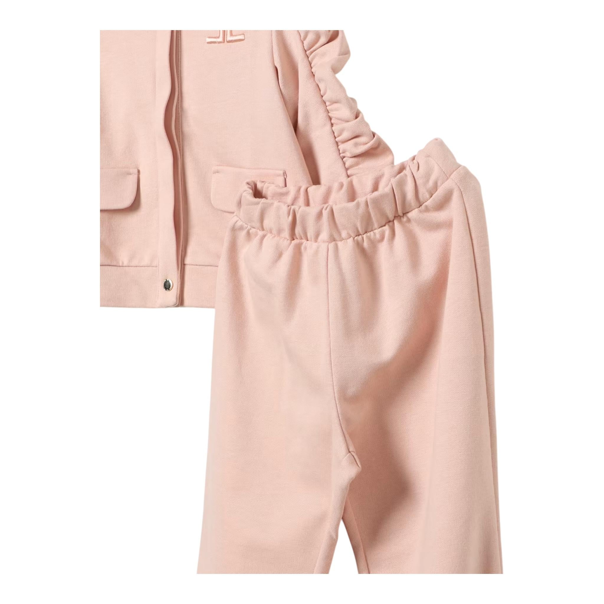 ELISABETTA FRANCHI completo 2 pezzi felpa-pantalone tinta unita Rosa per Bambina EGCM005 ROSA ELISABETTA FRANCHI 