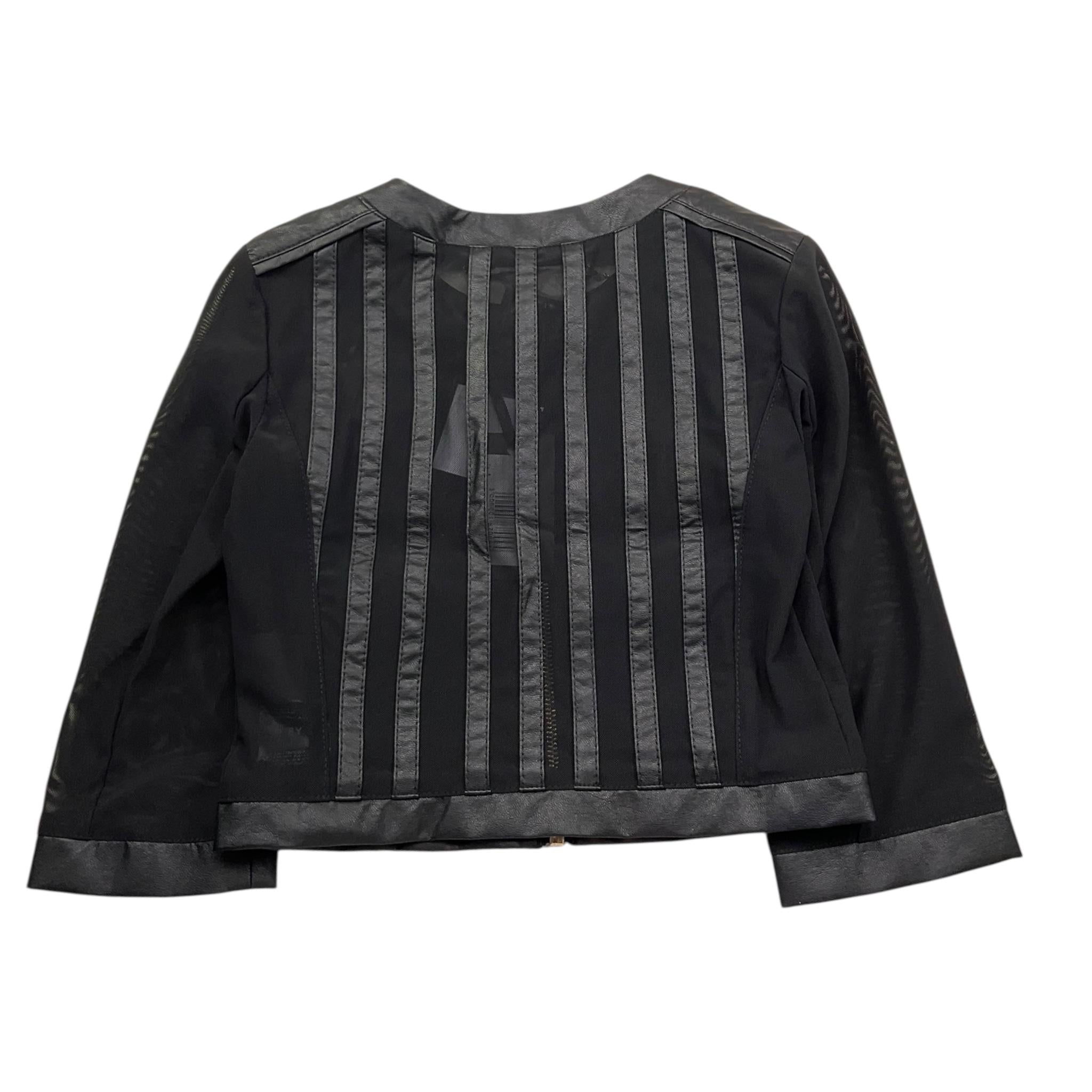 Relish Giubbino Tinta Unita con Trasparenze per Bambina RGP2405011001 NERO RELISH 