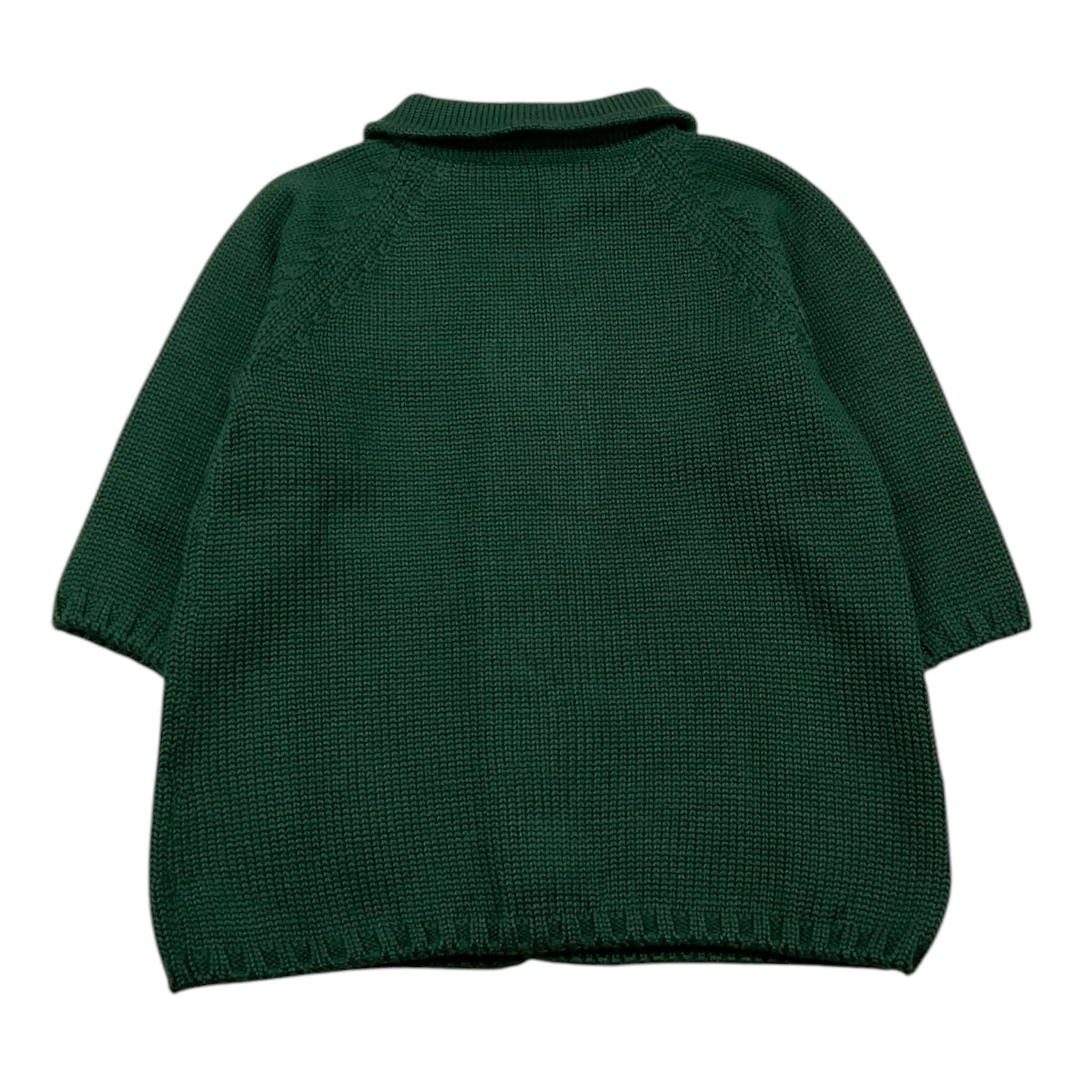 LITTLE BEAR cappotto tinta unita in maglia doppiopetto Verde per Neonato 9008 VERDE LITTLE BEAR 