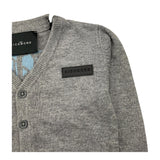 JOHN RICHMOND cardigan tinta unita con stampa in contrasto Grigio per Neonato RIA250101CD GRIGIO JOHN RICHMOND 