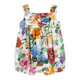 Dolce & Gabbana Pagliaccetto Tinta Unita con Stampa per Neonata L22O03 BIANCO DOLCE & GABBANA 