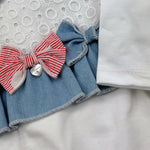 Ninnaoh Tutina Tinta Unita Traforata per Neonata E2136T BIANCO NINNAOH 