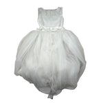 Isabel Tuta Cerimoniale Tinta Unita con Gonna Tulle per Bambina IS24C322S BIANCO ISABEL 