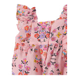 Moschino Pagliaccetto Giromanica Tinta Unita Fantasia Floreale per Neonata MDT019 ROSA MOSCHINO 