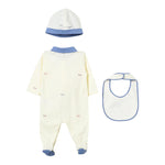 Fay Set Tutina-Cappello-Bavetta per Neonato FVB510 PANNA FAY 