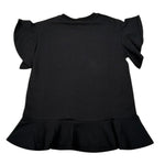 Gaelle Abito Mezza Manica Tinta Unita con Logo per Bambina 2746V00054 NERO GAELLE 