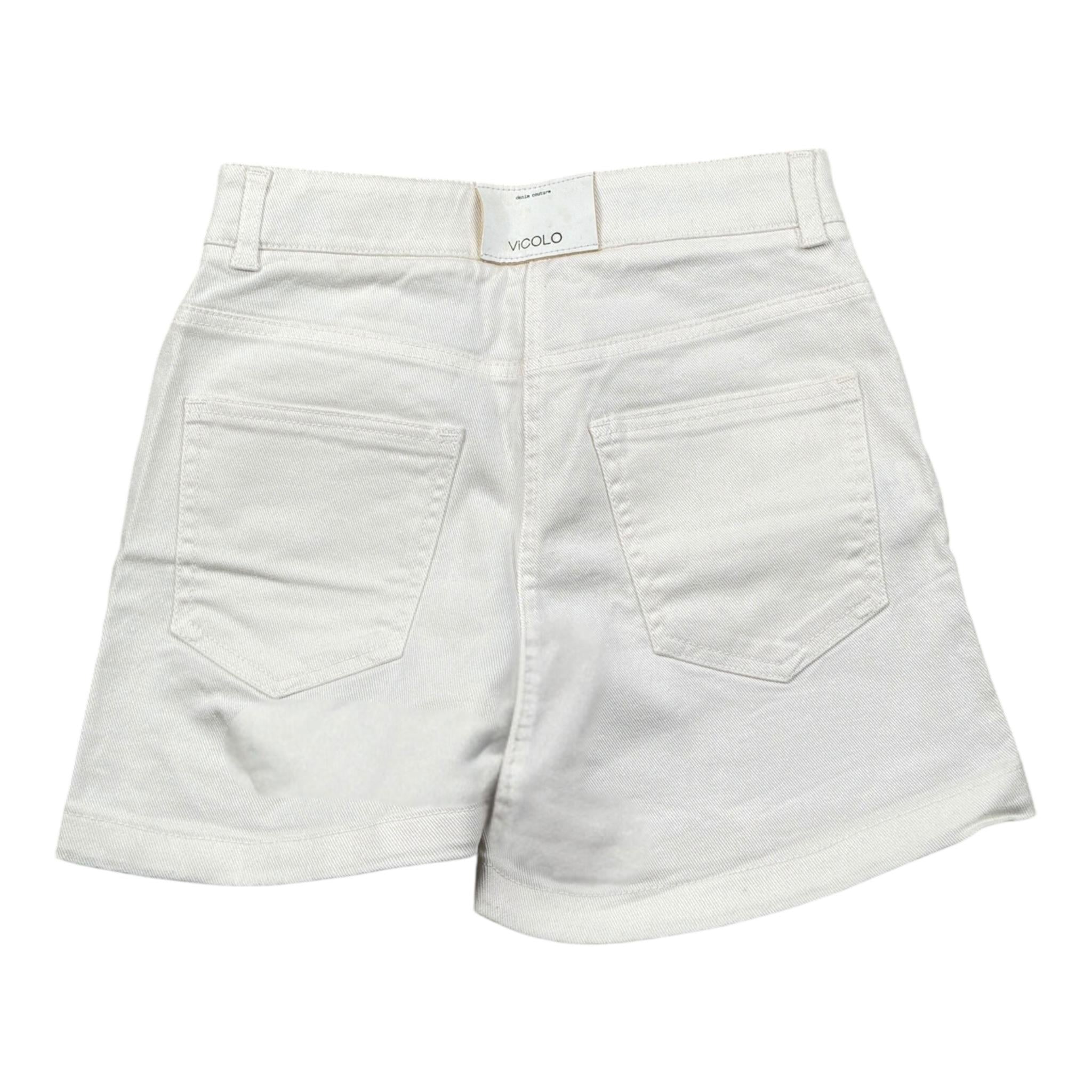 Vicolo Short tinta unita con Girovita Regolabile Bianco per Bambina 3146P0545 BIANCO VICOLO 