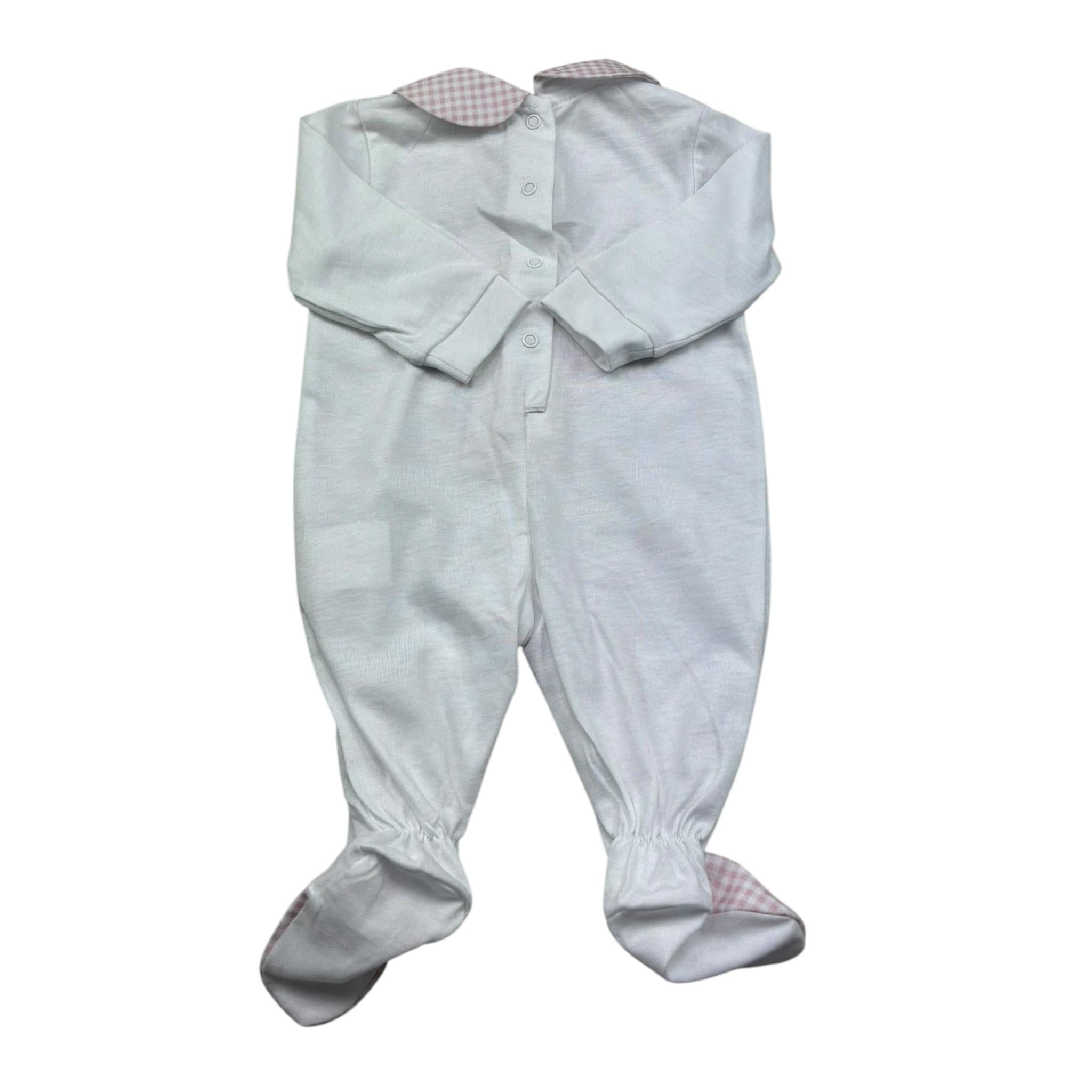 Isabel & Martinez Tutina Manica Lunga Tinta Unita con Stampa per Neonata IMG BIANCO ISABEL & MARTINEZ 