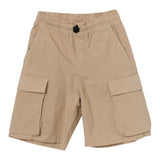 Aspesi Bermuda Modello Cargo Tinta Unita Con Elastico In Vita Beige Per Bambino