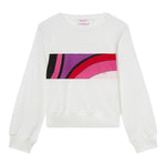 EMILIO PUCCI shirt girocollo tinta unita con stampa in contrasto Bianco per Bambina PU8A40 BIANCO EMILIO PUCCI 