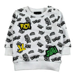 John Richmond Felpa Chiusa Girocollo Tinta Unita con Stampe per Neonato RIP26113FE BIANCO JOHN RICHMOND 