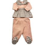 BABY VIP complet 2 pezzi shirt-ghettina bicolore Rosa per Neonata T3810 ROSA BABY VIP 