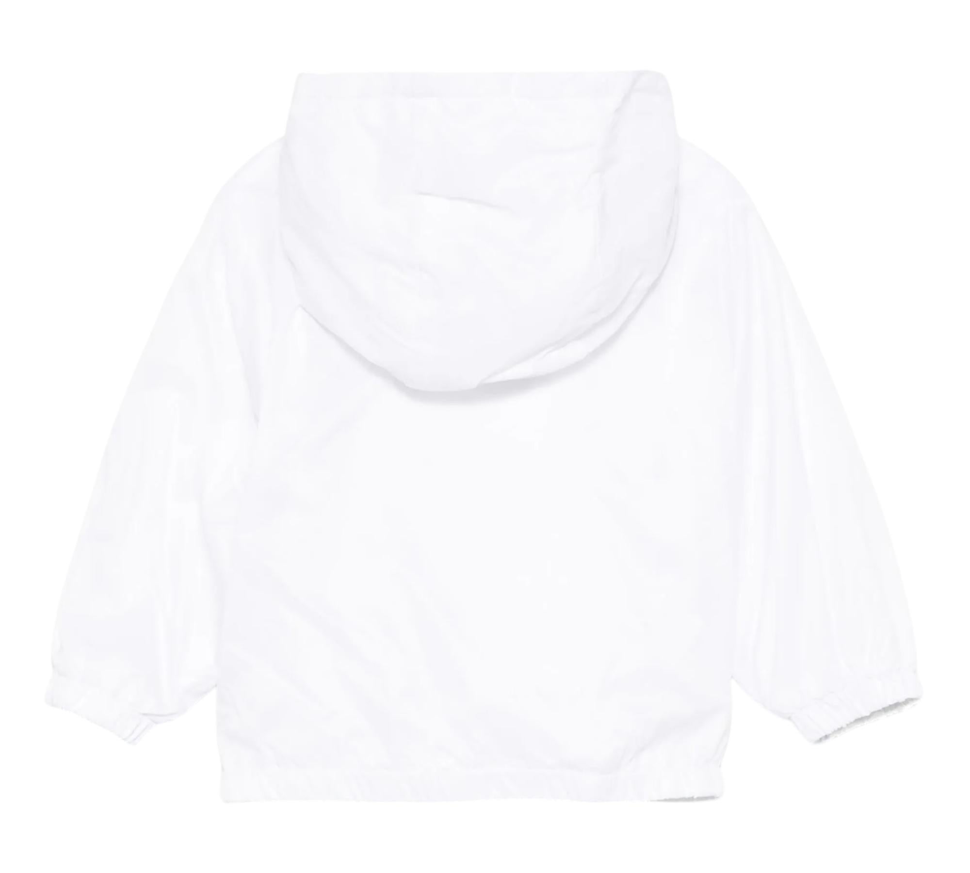 Moschino Giubbino Tinta Unita con Cappuccio per Neonato MUS022 BIANCO MOSCHINO 