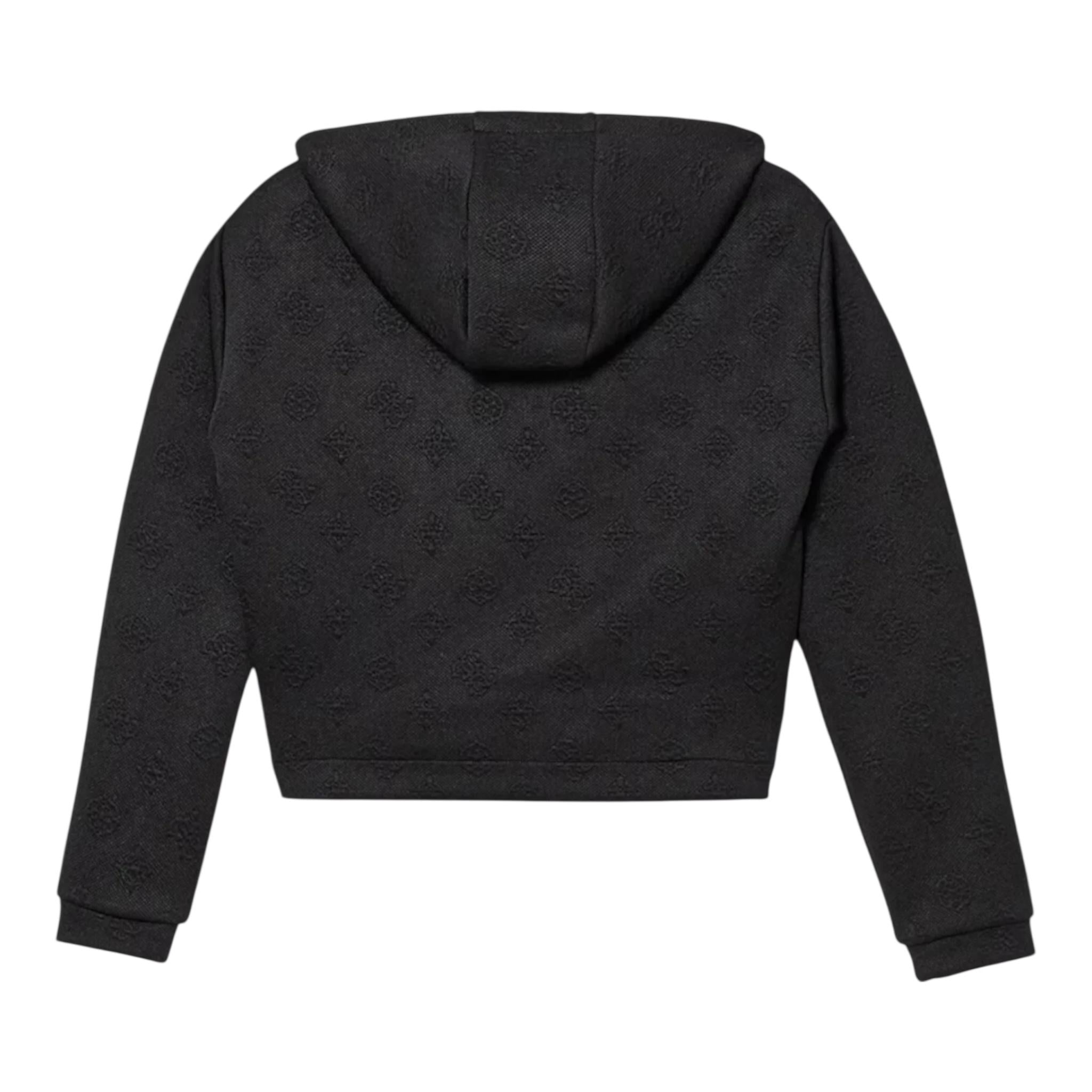 Guess Felpa Chiusa con Cappuccio Tinta Unita per Bambina J5RQ22KCHR2 NERO GUESS 