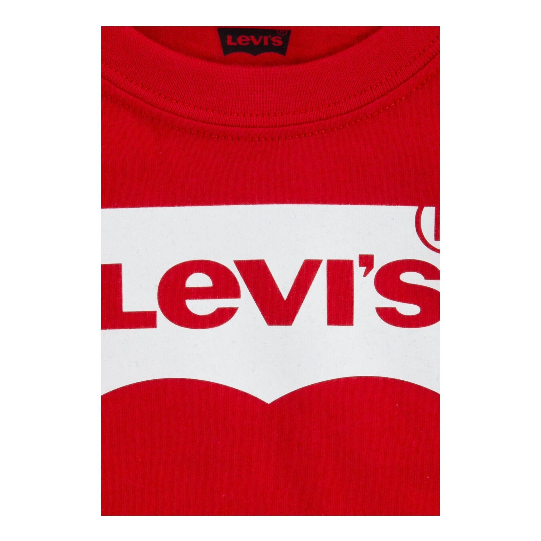 Levi'S T-Shirt Girocollo Tinta Unita con Logo per Neonato 6E8157XXX ROSSO LEVI'S 