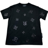 John Richmond T-Shirt Girocollo Tinta Unita con Stampa per Bambino RBP26041TS NERO JOHN RICHMOND 