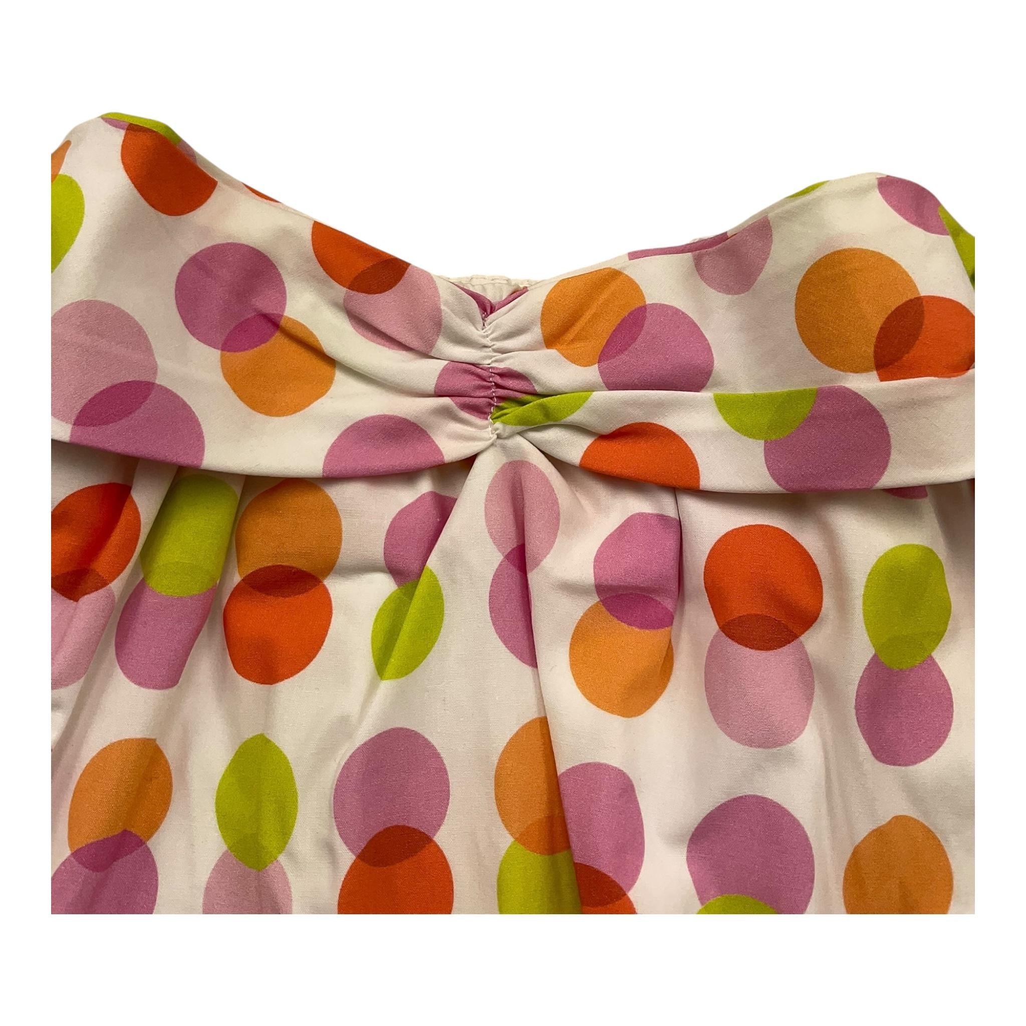 M+E' Gonna Tinta Unita Fantasia A Pois per Bambina UE0823 BIANCO M+E' 