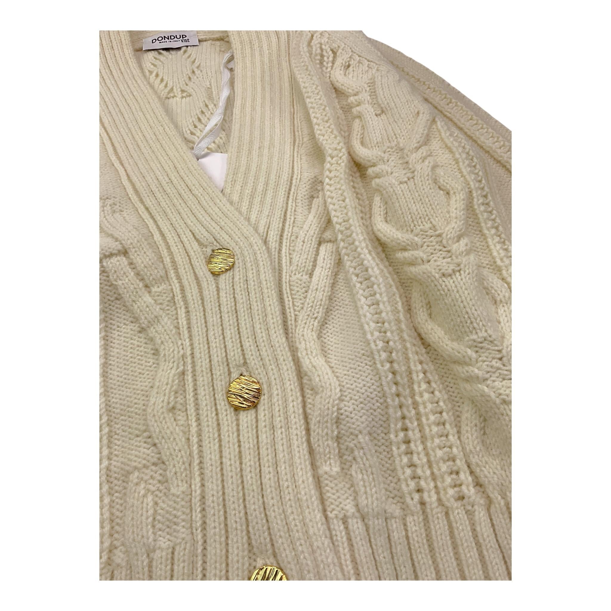 DONDUP cardigan tinta unita con bottoni Panna per Neonata DFMA017N PANNA DONDUP 